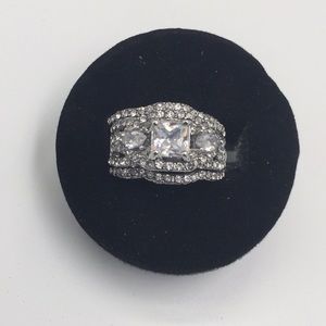 1 CARAT WHITE SAPPHIRE 18K Gold filled RING Size 9